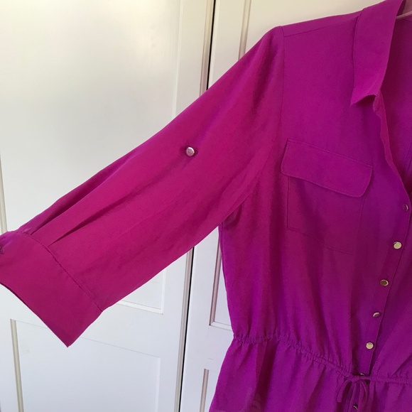 LANE BRYANT Peplum Button Down Blouse Purple Fushia Top Women’s Plus Size 14 1X - Picture 9 of 16